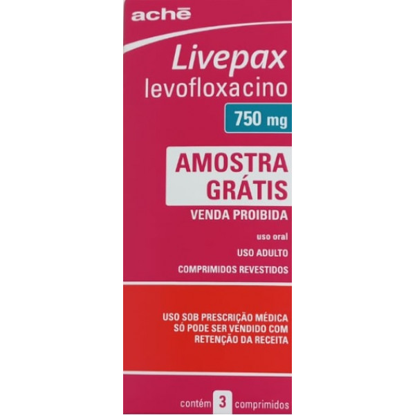 Livepax - Levofloxacino 750mg - 3 Cápsulas